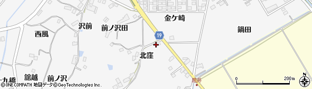 宮城県大崎市松山金谷北窪周辺の地図