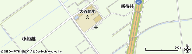 宮城県石巻市小船越（新待井）周辺の地図