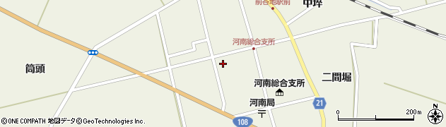 宮城県石巻市前谷地黒沢前周辺の地図