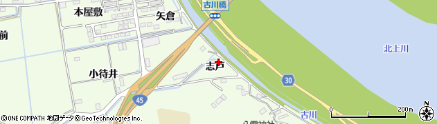 宮城県石巻市小船越志戸周辺の地図