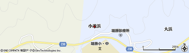 宮城県石巻市雄勝町大浜（小滝浜）周辺の地図