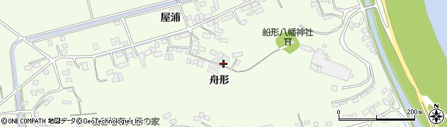 宮城県石巻市小船越舟形周辺の地図