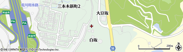 宮城県大崎市三本木大豆坂3周辺の地図