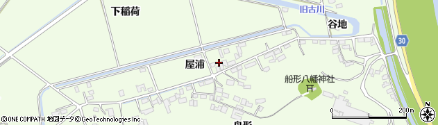 宮城県石巻市小船越屋浦周辺の地図