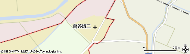宮城県美里町（遠田郡）鳥谷坂二周辺の地図