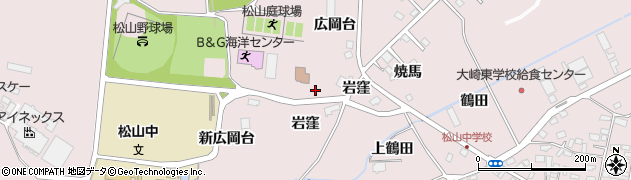 宮城県大崎市松山千石周辺の地図