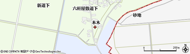 宮城県大崎市松山須摩屋本木周辺の地図