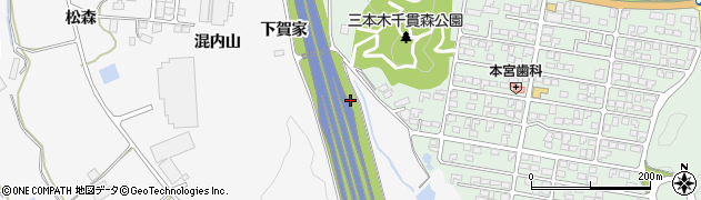 宮城県大崎市三本木蟻ケ袋（中賀家）周辺の地図