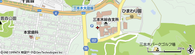 大崎市役所三本木総合支所　地域振興課・建設・農林商工周辺の地図