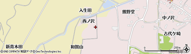 宮城県大崎市松山千石西ノ沢周辺の地図
