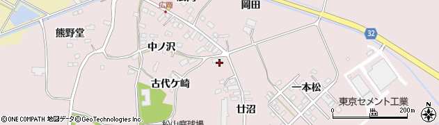 宮城県大崎市松山千石（広岡）周辺の地図