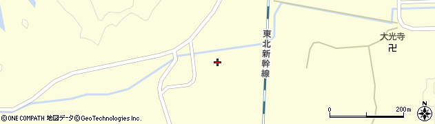 宮城県大崎市三本木桑折団子森周辺の地図