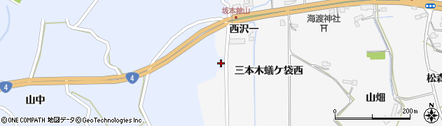 宮城県大崎市三本木坂本（蟻ケ袋沢）周辺の地図
