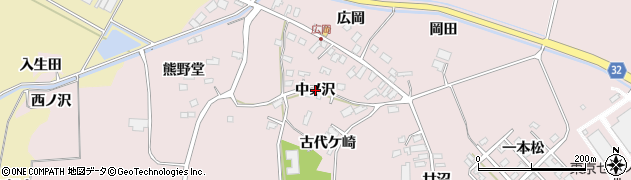 宮城県大崎市松山千石（中ノ沢）周辺の地図