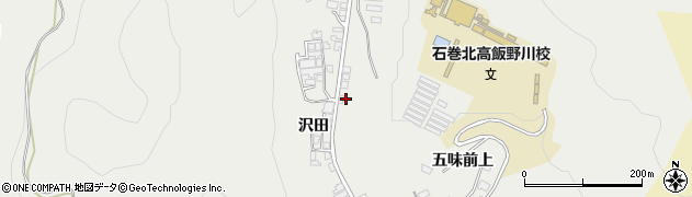 宮城県石巻市相野谷沢田周辺の地図