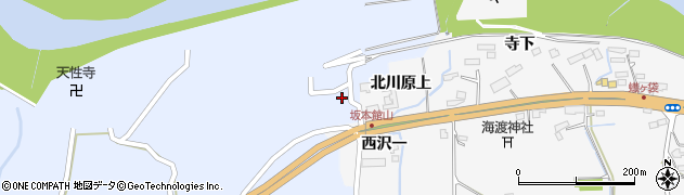 宮城県大崎市三本木坂本山際周辺の地図