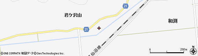 宮城県石巻市和渕君ケ沢周辺の地図