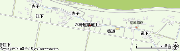 宮城県大崎市松山須摩屋六軒屋敷道上周辺の地図