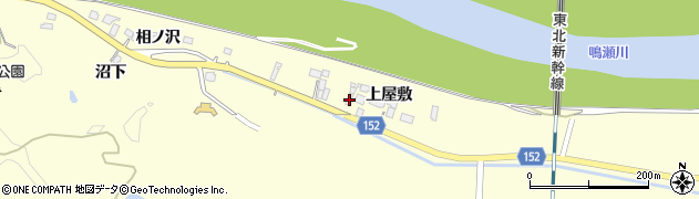 宮城県大崎市三本木桑折（上屋敷）周辺の地図