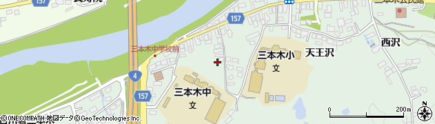宮城県大崎市三本木（鹿野沢）周辺の地図