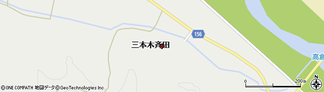 宮城県大崎市三本木斉田鹿野周辺の地図