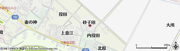 宮城県美里町（遠田郡）砂子田周辺の地図