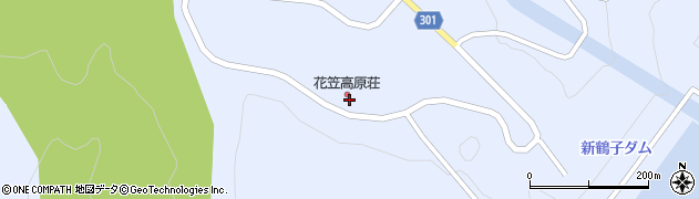 花笠高原荘周辺の地図