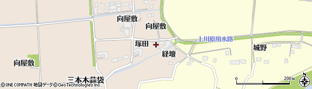 宮城県大崎市三本木蒜袋（塚田）周辺の地図