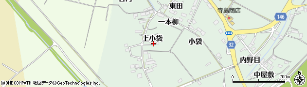 宮城県大崎市古川下中目（上小袋）周辺の地図