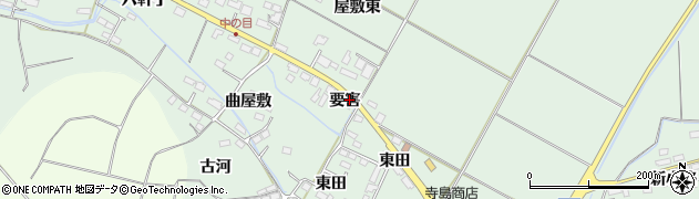 宮城県大崎市古川下中目要害周辺の地図