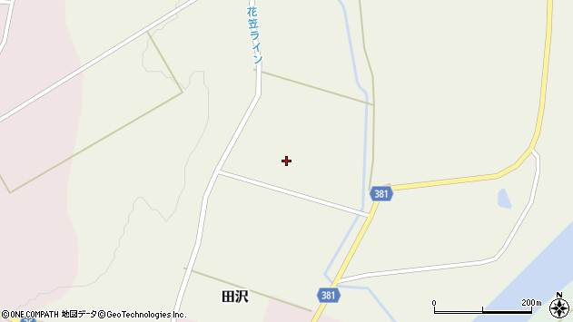 〒995-0051 山形県村山市田沢の地図