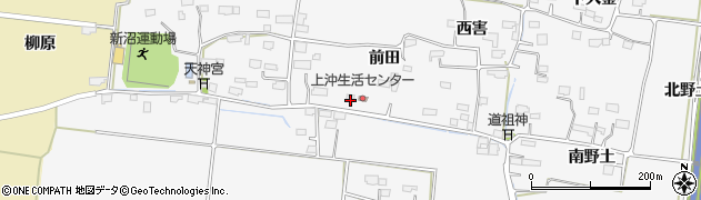 宮城県大崎市三本木新沼前田周辺の地図