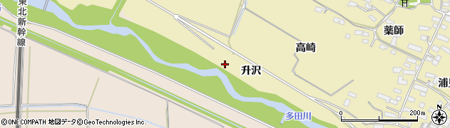 宮城県大崎市古川師山（升沢）周辺の地図