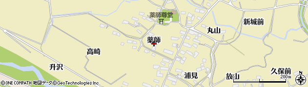宮城県大崎市古川師山薬師周辺の地図