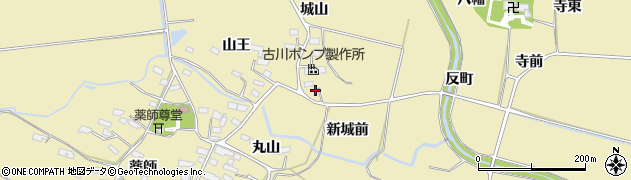 宮城県大崎市古川師山城山周辺の地図