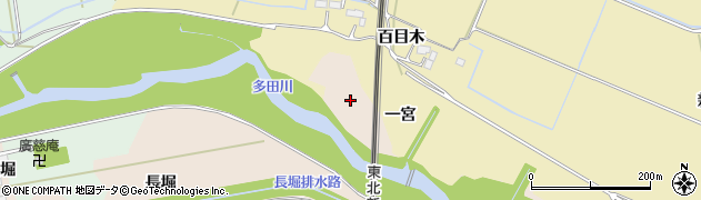 宮城県大崎市三本木蒜袋百目木周辺の地図
