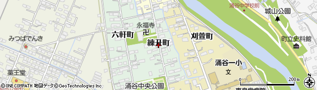 宮城県涌谷町（遠田郡）練丑町周辺の地図