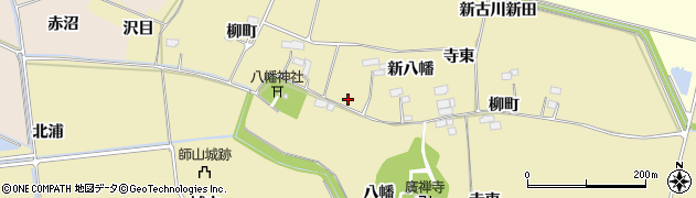 宮城県大崎市古川師山新八幡周辺の地図