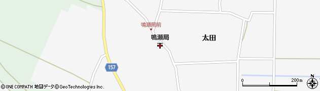 加美鳴瀬郵便局周辺の地図