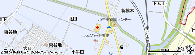 コメリハード＆グリーン小牛田店周辺の地図