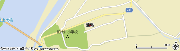 宮城県石巻市釜谷韮島周辺の地図