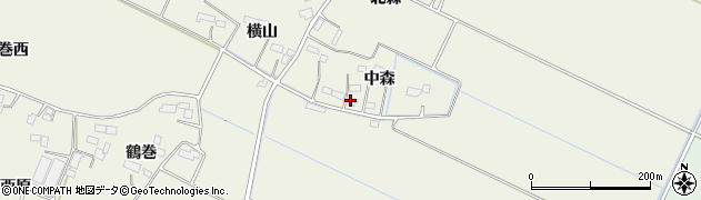 宮城県大崎市古川石森中森周辺の地図