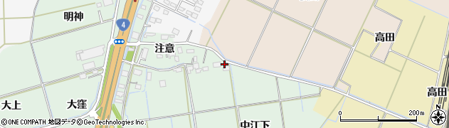 宮城県大崎市古川米袋（中江下）周辺の地図