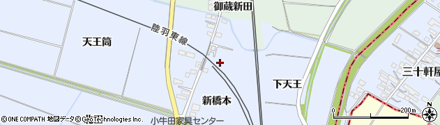 宮城県美里町（遠田郡）北浦（新橋本）周辺の地図