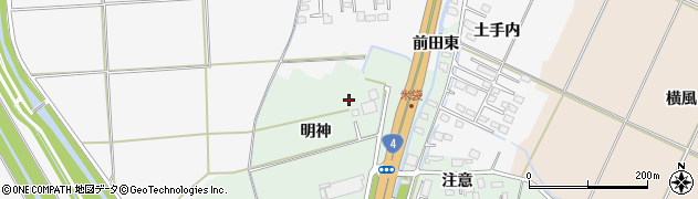 宮城県大崎市古川米袋周辺の地図