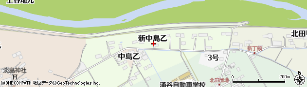宮城県涌谷町（遠田郡）新中島乙周辺の地図