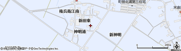 宮城県美里町（遠田郡）北浦（新田東）周辺の地図