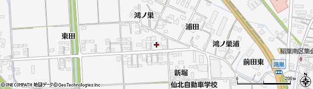 宮城県大崎市古川稲葉（新堀）周辺の地図