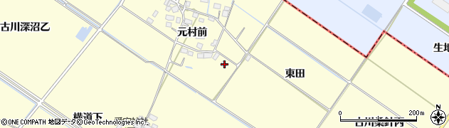 宮城県大崎市古川桑針元村前13周辺の地図