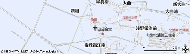宮城県美里町（遠田郡）北浦（新組）周辺の地図